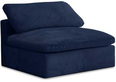 Image for Cozy Navy Velvet Chair