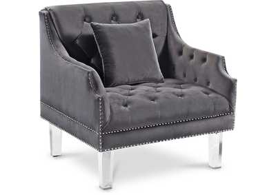 Roxy Grey Velvet Chair