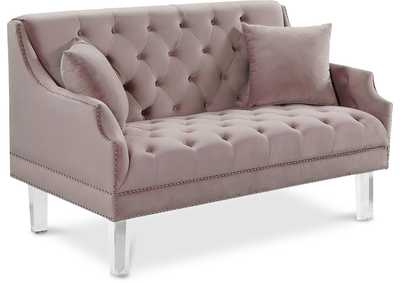 Image for Roxy Pink Velvet Loveseat