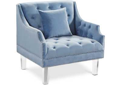 Roxy Sky Blue Velvet Chair