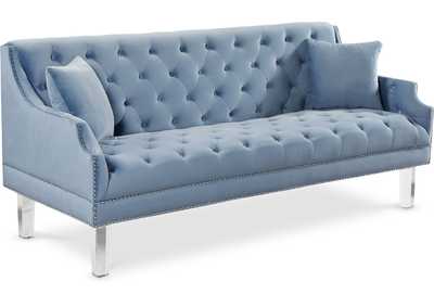 Roxy Sky Blue Velvet Sofa