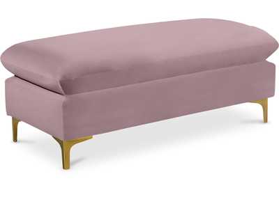 Image for Naomi Pink Velvet Ottoman