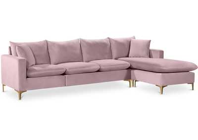 Naomi Pink Velvet 2 Piece Reversible Sectional