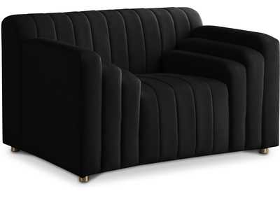 Naya Black Velvet Chair