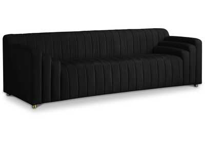 Naya Black Velvet Sofa