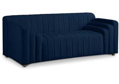 Naya Navy Velvet Loveseat