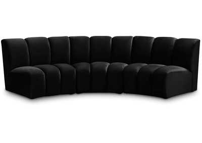 Image for Infinity Black Velvet 3 Piece Modular Sectional