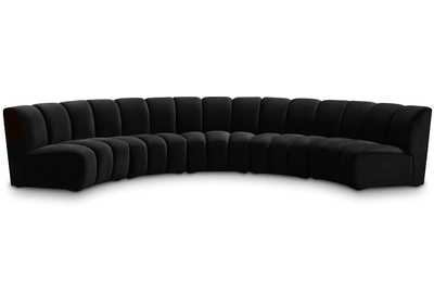 Image for Infinity Black Velvet 5 Piece Modular Sectional