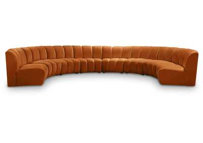 Image for Infinity Cognac Velvet 8 Piece Modular Sectional