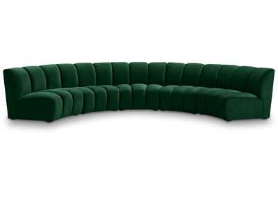 Infinity Green Velvet 5 Piece Modular Sectional