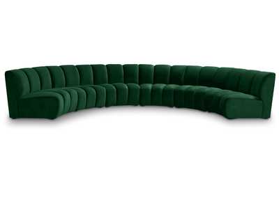 Infinity Green Velvet 6 Piece . Modular Sectional