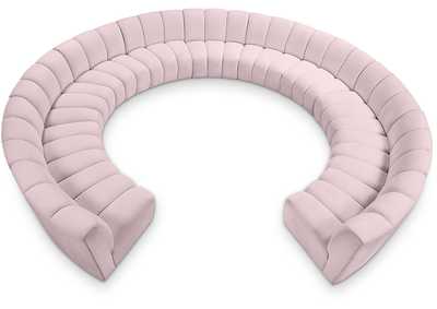 Infinity Pink Velvet 11 Piece Modular Sectional