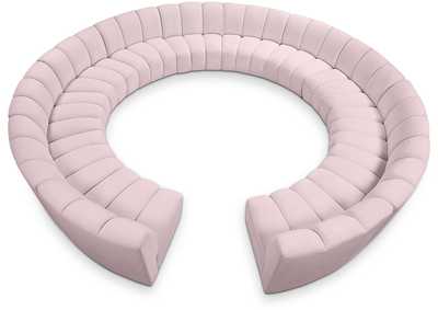 Image for Infinity Pink Velvet 12 Piece Modular Sectional