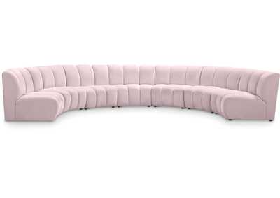 Image for Infinity Pink Velvet 7 Piece Modular Sectional