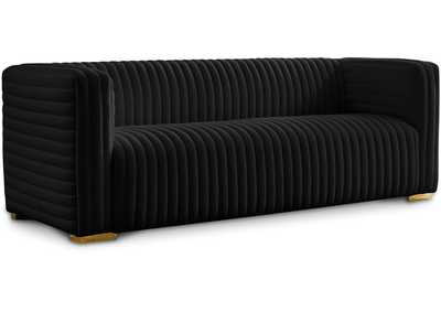 Ravish Black Velvet Sofa