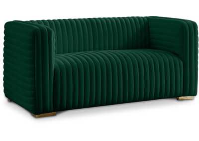 Ravish Green Velvet Loveseat