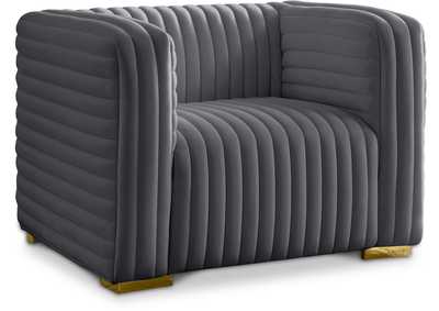 Ravish Grey Velvet Chair