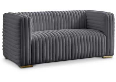 Ravish Grey Velvet Loveseat