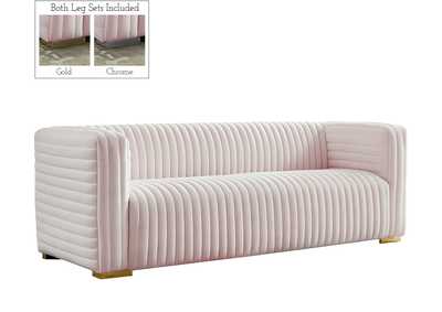 Ravish Pink Velvet Sofa