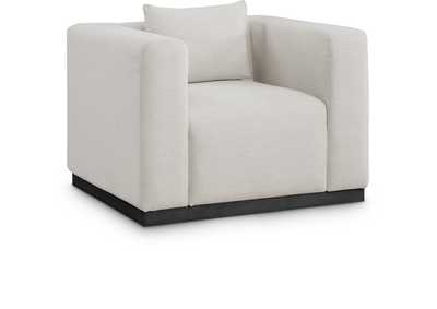 Image for Alfie Beige Linen Textured Fabic Chair