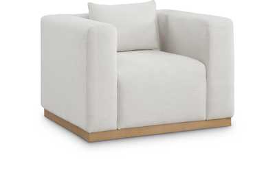 Image for Alfie Cream Linen Textured Fabic Chair