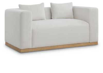 Image for Alfie Cream Linen Textured Fabic Loveseat