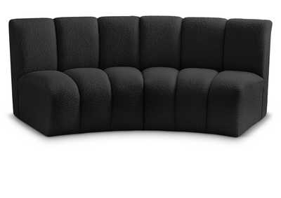 Image for Infinity Black Boucle Fabric 2 Piece Modular Sectional