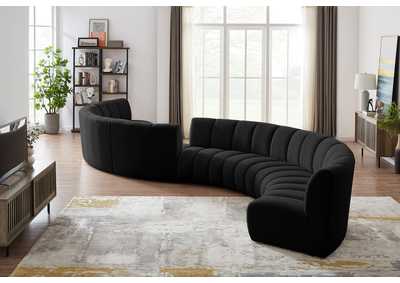 Image for Infinity Black Boucle Fabric 8 Piece Modular Sectional