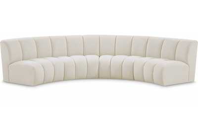 Image for Infinity Cream Boucle Fabric 4 Piece Modular Sectional