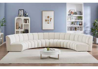 Image for Infinity Cream Boucle Fabric 6 Piece . Modular Sectional