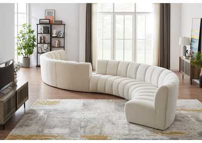 Image for Infinity Cream Boucle Fabric 8 Piece Modular Sectional