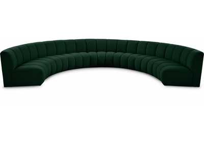 Image for Infinity Green Boucle Fabric 7 Piece Modular Sectional