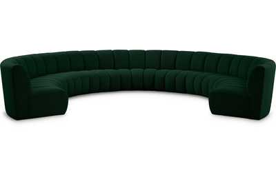 Image for Infinity Green Boucle Fabric 9 Piece Modular Sectional