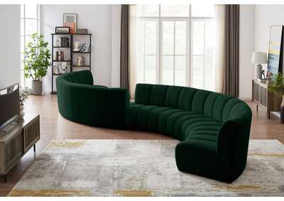 Infinity Green Boucle Fabric 8 Piece Modular Sectional