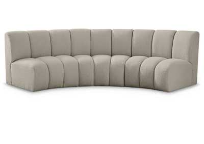 Image for Infinity Brown Boucle Fabric 3 Piece Modular Sectional