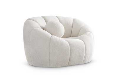 Elijah Cream Boucle Fabric Chair