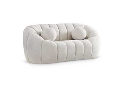 Image for Elijah Cream Boucle Fabric Loveseat