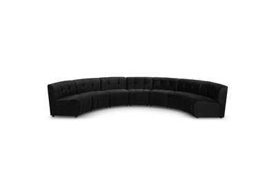 Image for Limitless Black Velvet 7 Piece Modular Sectional