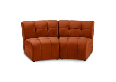 Image for Limitless Cognac Velvet 2 Piece Modular Sectional