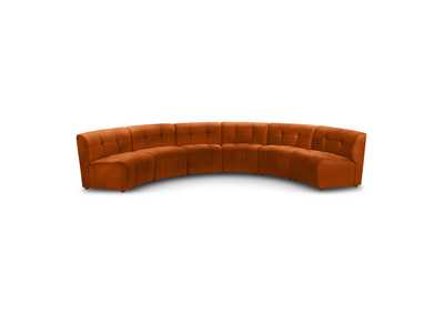 Image for Limitless Cognac Velvet 6 Piece . Modular Sectional