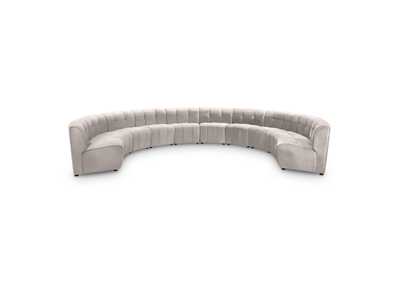 Limitless Cream Velvet 10 Piece Modular Sectional