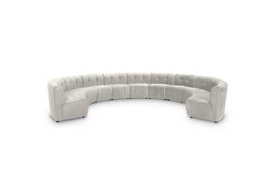 Limitless Cream Velvet 11 Piece Modular Sectional