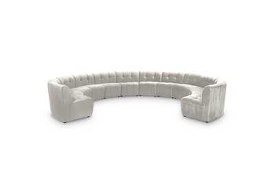 Limitless Cream Velvet 12 Piece Modular Sectional