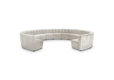 Limitless Cream Velvet 13 Piece Modular Sectional