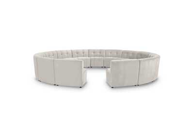 Image for Limitless Cream Velvet 15 Piece Modular Sectional