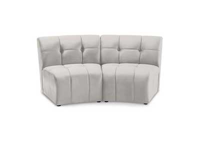 Limitless Cream Velvet 2 Piece Modular Sectional