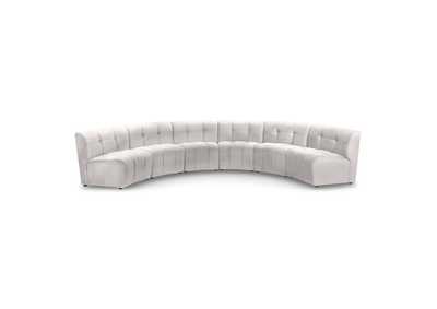 Limitless Cream Velvet 6 Piece . Modular Sectional