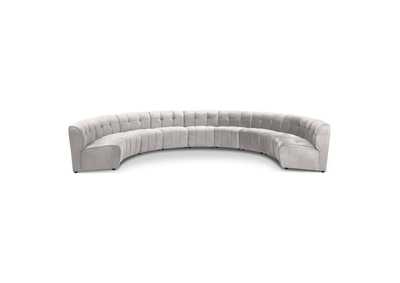 Limitless Cream Velvet 9 Piece Modular Sectional