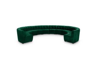 Limitless Green Velvet 12 Piece Modular Sectional