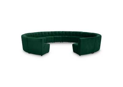 Limitless Green Velvet 14 Piece Modular Sectional